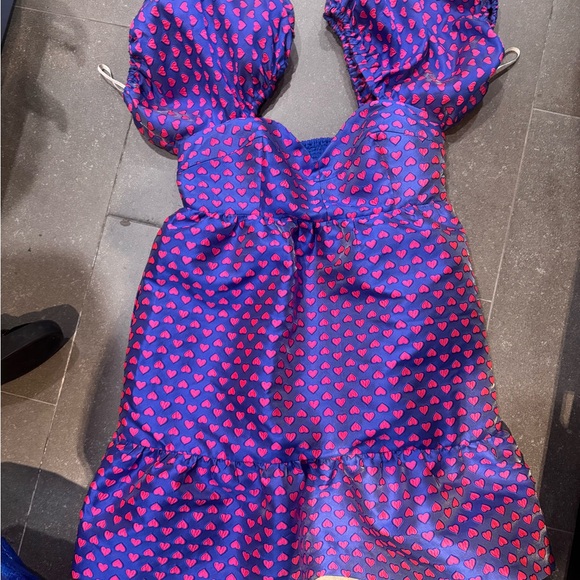 Heart Print "Nelle" Lily Pulitzer Puff Sleeve Mini - NWT - Picture 3 of 4